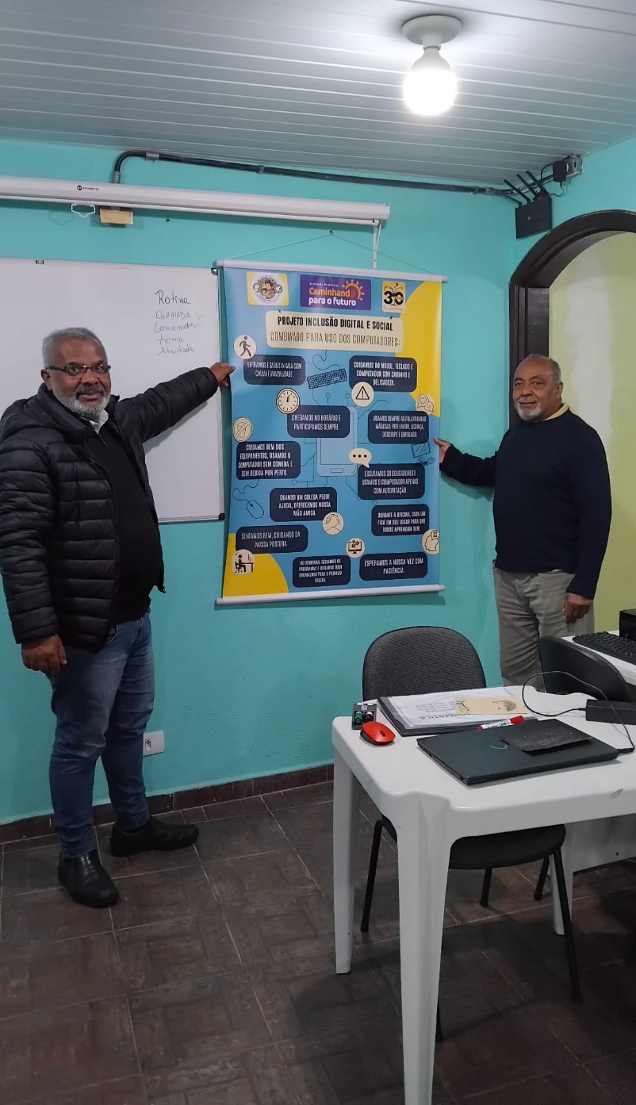 Apresentação de conteúdo no laboratório