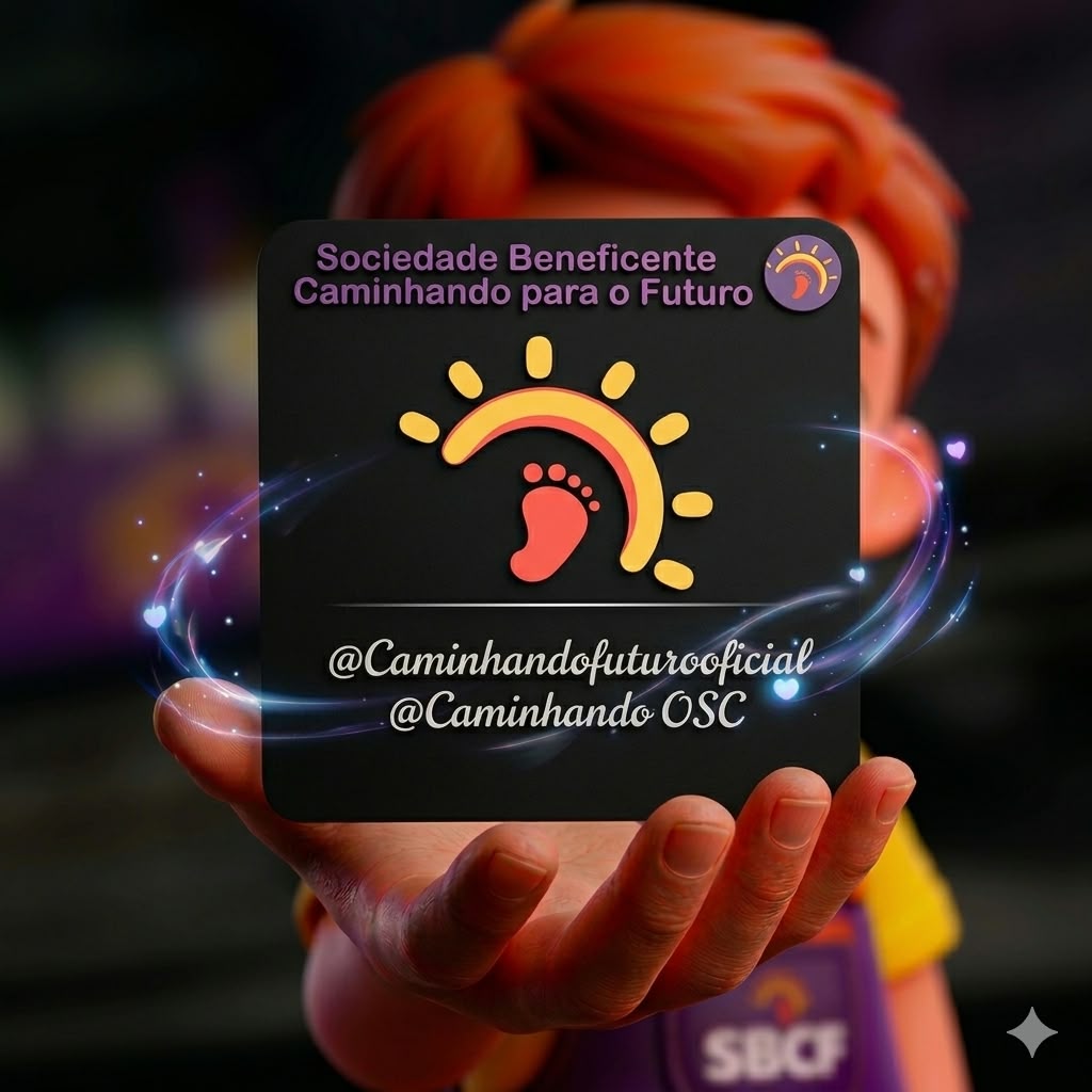 Sociedade Beneficente Caminhando para o Futuro — redes sociais: @Caminhandofuturooficial e @Caminhando OSC